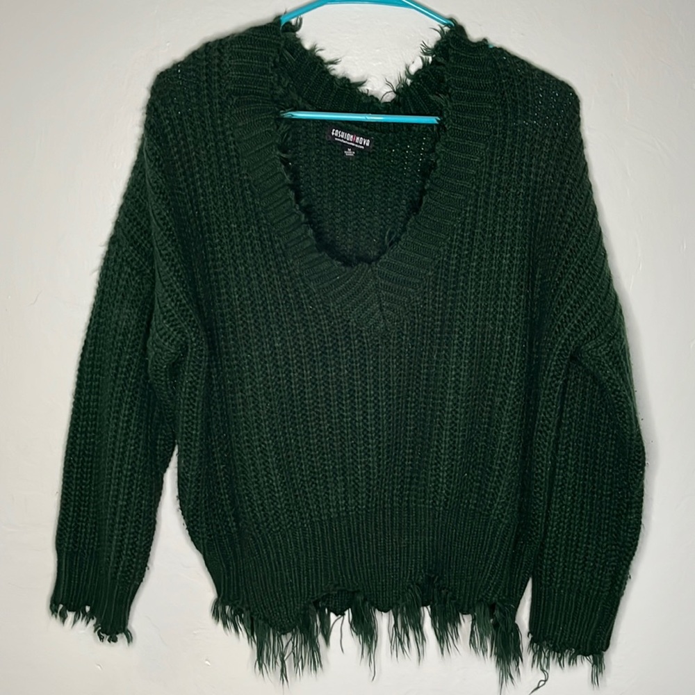 Frilled sweater